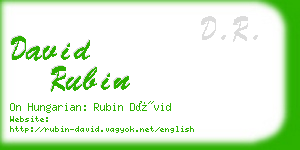 david rubin business card